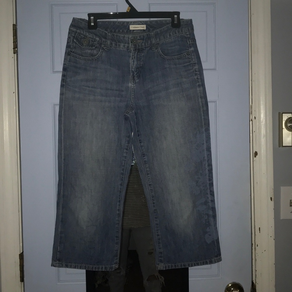 cropped wide leg jeans